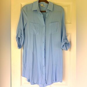 ENTRO collared button down dress or long shirt. Excellent used condition!